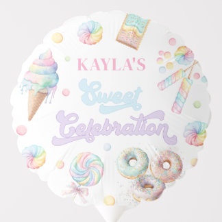 Pastel Candy Land Sweet Birthday Celebration Girl Balloon