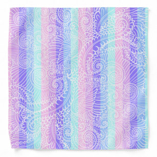 Pastel Candy Swirls Striped Soft Fantasy Pattern Bandana