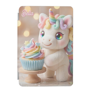 Pastel Candy Unicorn with Rainbow Cupcake iPad Mini Cover