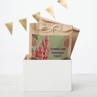 Pastel Candyland 3rd Birthday Favor Bags