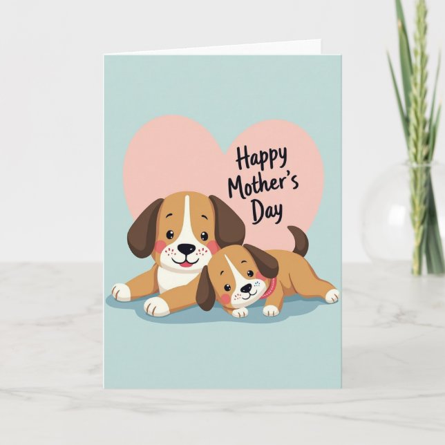 Pastel Canine Mothers Day Card (Front)