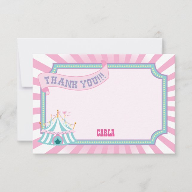 Pastel Carnival, Thank You Cards (Front)