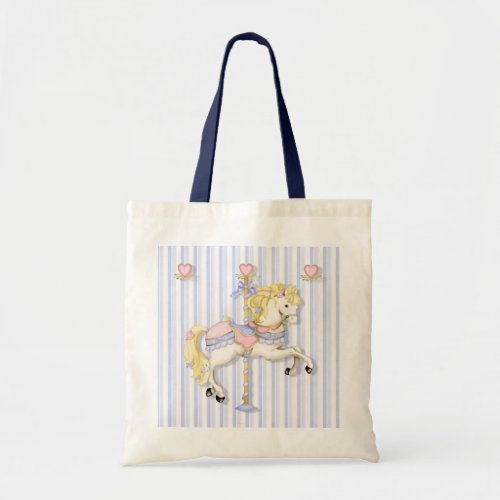 Pastel Carousel Pony Tote Bag