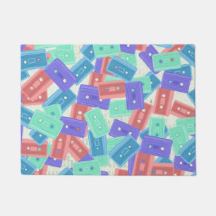 Pastel Cassette Tapes - 90s Aesthetic Music Doormat