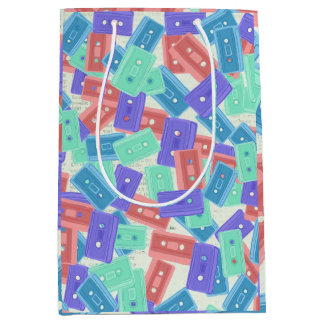 Pastel Cassette Tapes - 90s Aesthetic Music Medium Gift Bag