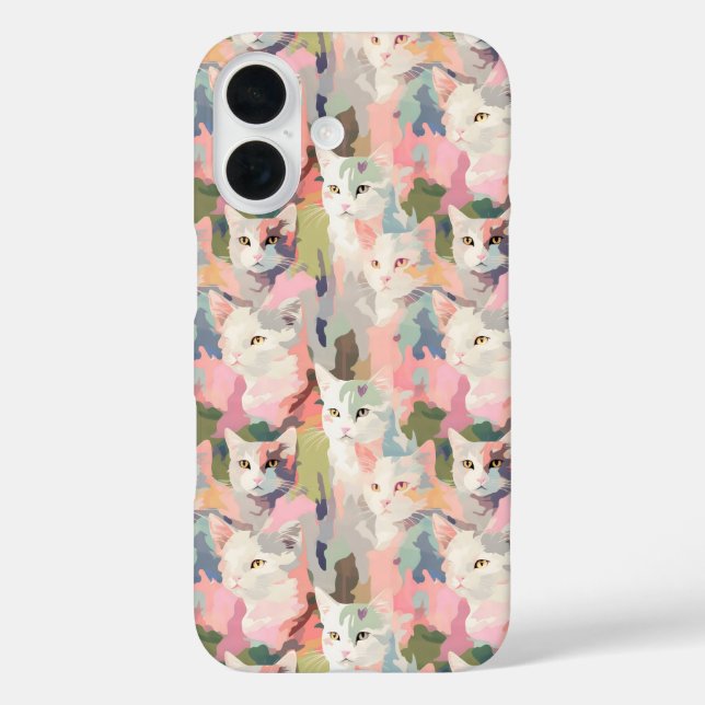 Pastel Cats Colorful Pattern Case-Mate iPhone Case (Back)