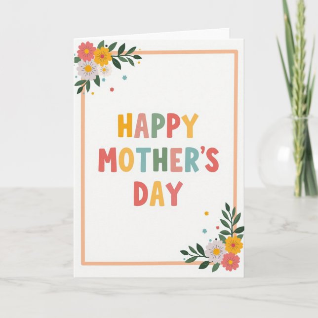 Pastel Celebration Message Card (Front)