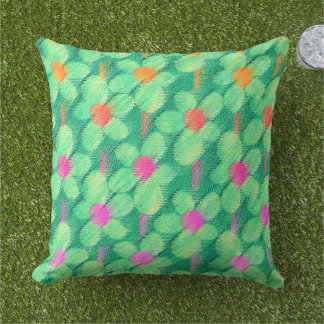 Pastel Chalk Floral  Outdoor Pillow