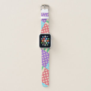 Pastel Checker Stripe Bow Polkadot Geometric Apple Watch Band