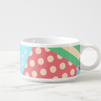 Pastel Checker Stripe Bow Polkadot Geometric Bowl