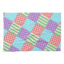 Pastel Checker Stripe Bow Polkadot Geometric