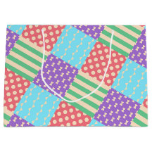 Pastel Checker Stripe Bow Polkadot Geometric