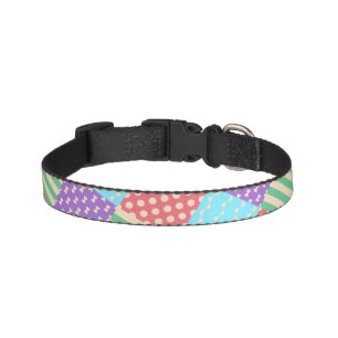 Pastel Checker Stripe Bow Polkadot Geometric Pet Collar