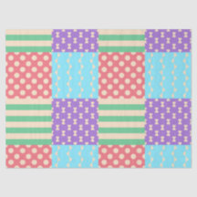 Pastel Checker Stripe Bow Polkadot Geometric