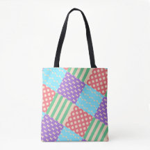 Pastel Checker Stripe Bow Polkadot Geometric