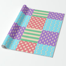 Pastel Checker Stripe Bow Polkadot Geometric