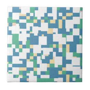 Pastel Checkered Modern Cottagecore Spring Homes Ceramic Tile