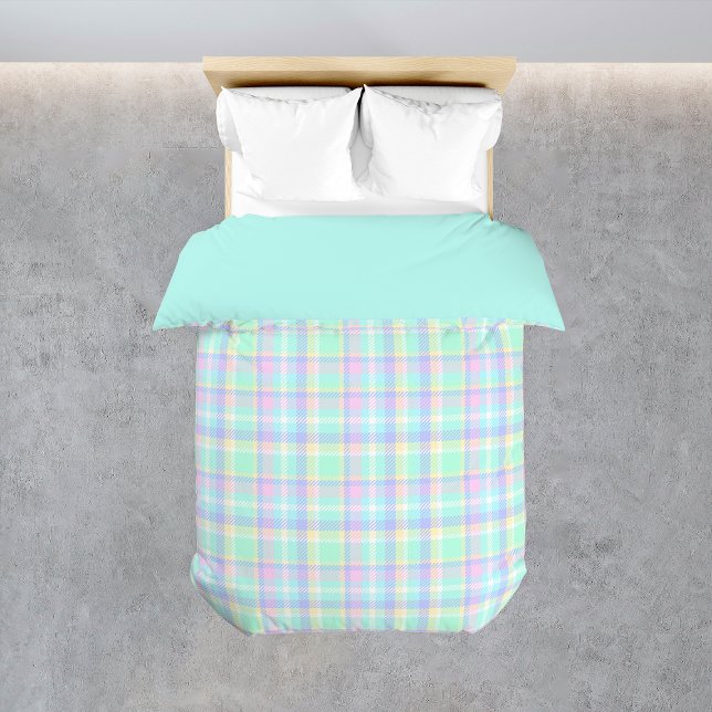 Pastel Checkered Pattern Bedroom Kids Bed Duvet Cover (Pastel Checkered Pattern Bedroom Kids Bed Duvet Cover
)