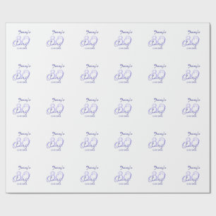 Pastel cheers 30th birthday purple elegant name da wrapping paper