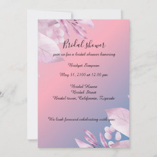 Pastel cherry blossom bridal shower Invitation
