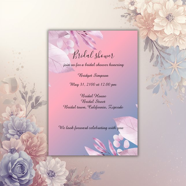 Pastel cherry blossom bridal shower Invitation (Creator Uploaded)
