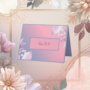 pastel cherry blossom sakura wedding table card