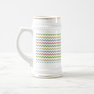 Pastel Chevron-Drop Shadow by Shirley Taylor Beer Stein