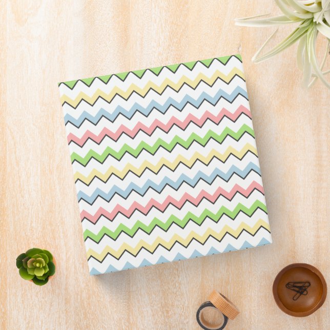 Pastel Chevron-Drop Shadow by Shirley Taylor Binder (In Situ)