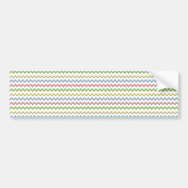 Pastel Chevron-Drop Shadow by Shirley Taylor Bumper Sticker (Front)