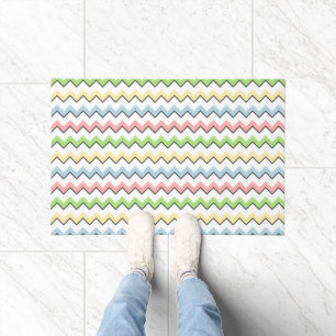 Pastel Chevron-Drop Shadow by Shirley Taylor Doormat