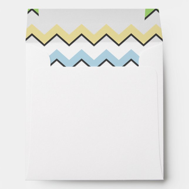 Pastel Chevron-Drop Shadow by Shirley Taylor Envelope (Back (Bottom))