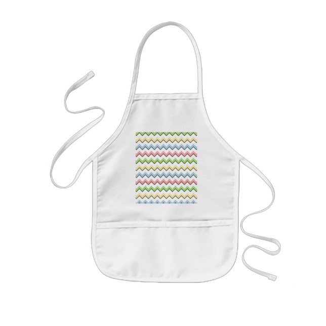 Pastel Chevron-Drop Shadow by Shirley Taylor Kids' Apron (Front)