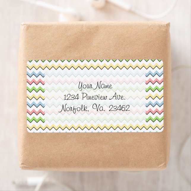 Pastel Chevron-Drop Shadow by Shirley Taylor Label (Insitu)