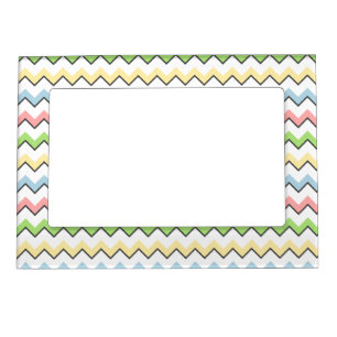 Pastel Chevron-Drop Shadow by Shirley Taylor Magnetic Photo Frame