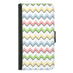 Pastel Chevron-Drop Shadow by Shirley Taylor Samsung Galaxy S5 Wallet Case