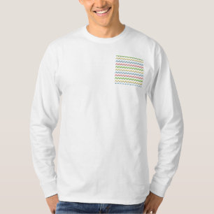 Pastel Chevron-Drop Shadow by Shirley Taylor T-Shirt