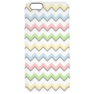 Pastel Chevron-Drop Shadow by Shirley Taylor Clear iPhone 6 Plus Case