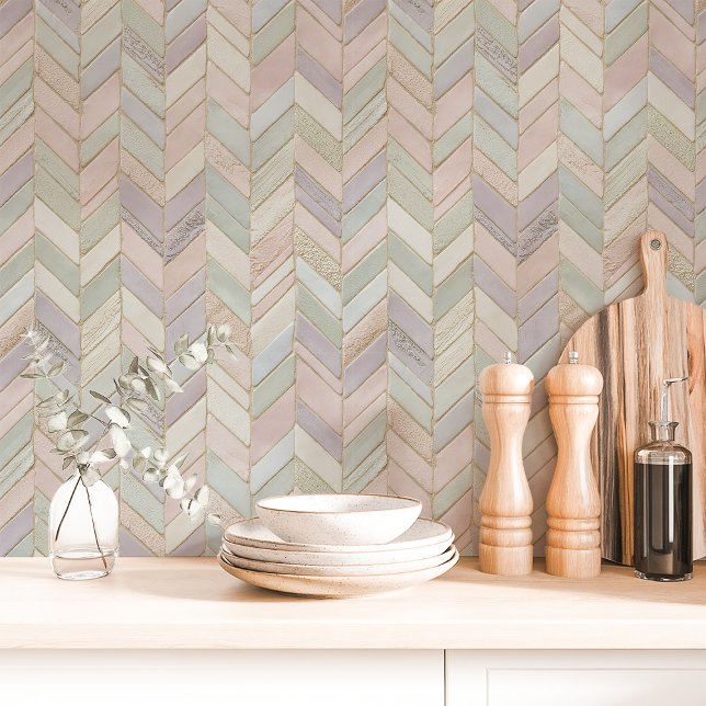 Pastel Chevron Marble Tile Wallpaper (Creator Uploaded)