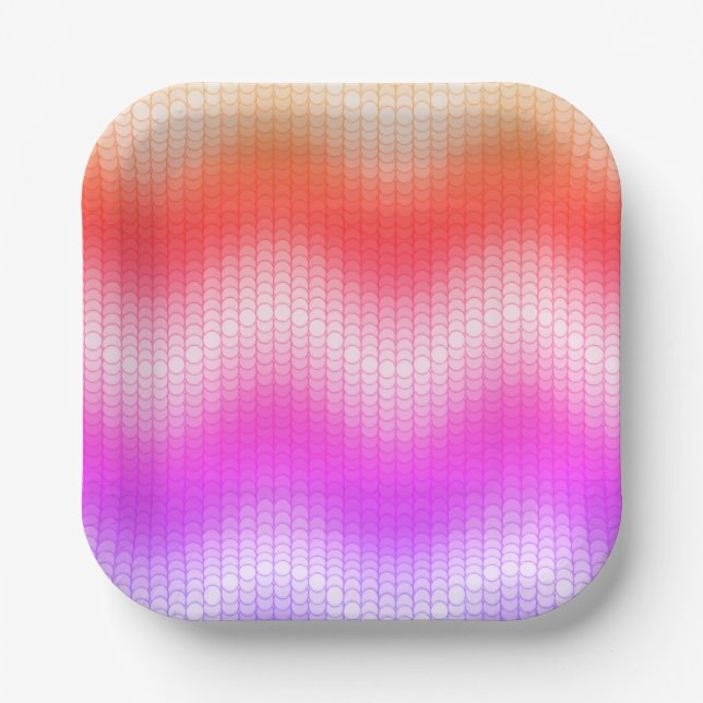 Pastel Chevron  Paper Plates (Front)