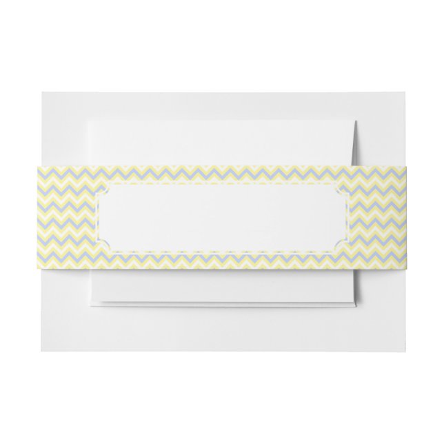 Pastel Chevron Pattern Invitation Belly Band (Front Example)
