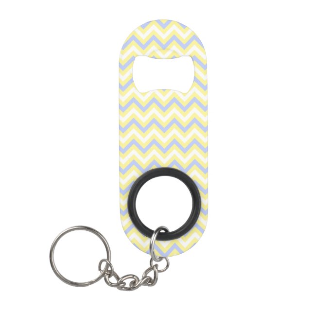 Pastel Chevron Pattern Keychain Bottle Opener (Front)