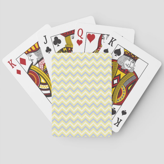 Pastel Chevron Pattern Poker Cards (Back)