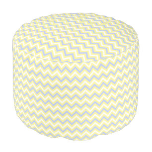 Pastel Chevron Pattern Pouf