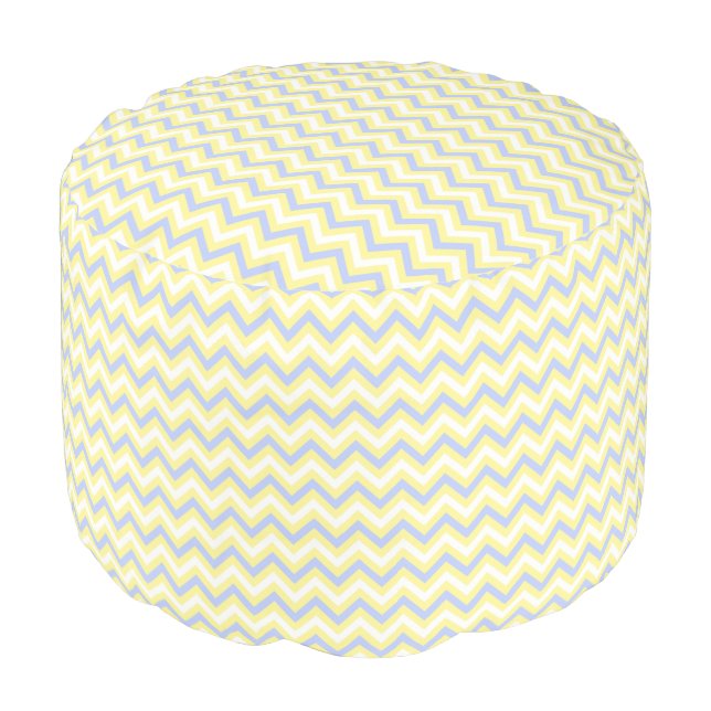 Pastel Chevron Pattern Pouf (Angled Front)