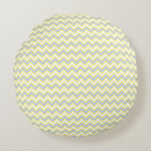 Pastel Chevron Pattern Round Pillow