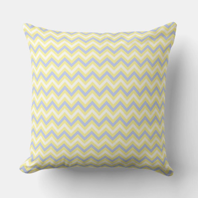 Pastel Chevron Pattern Throw Pillow (Front)