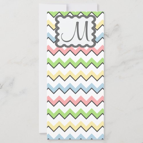 Pastel Chevron with Monogram by Shirley Taylor