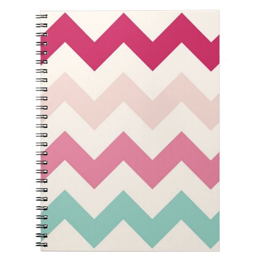 Pastel chevron zigzag preppy zig zag pattern chic notebook | Zazzle