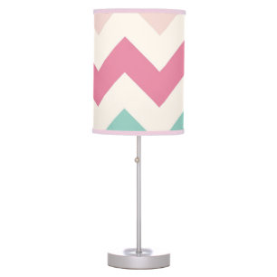 Pastel chevron zigzag stripes zig zag pattern table lamp