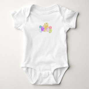 Pastel Chick with Eggs Baby Outfit – Cute Spring Bodysuit